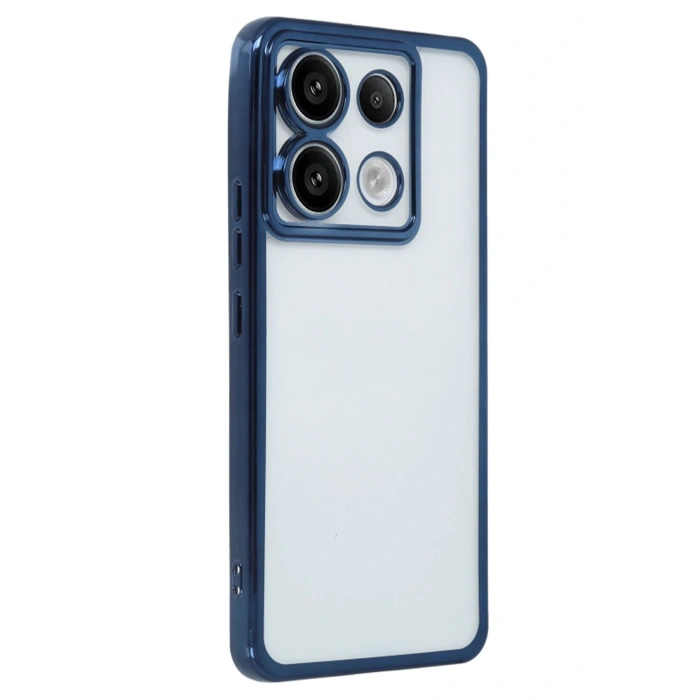 Newface Xiaomi Redmi Note 13 Pro 4G Kılıf Razer Lensli Silikon - Lacivert