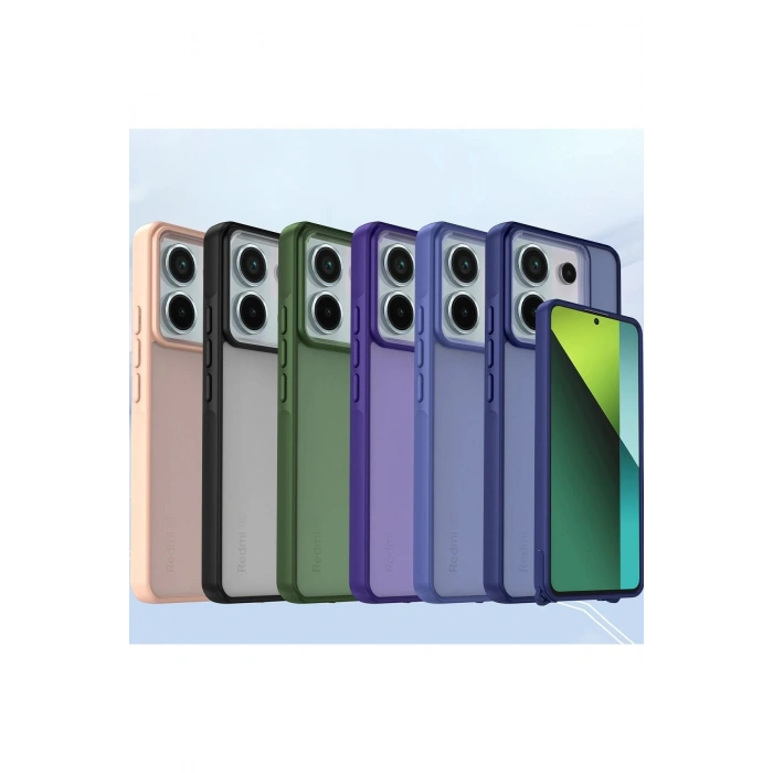 Newface Xiaomi Redmi Note 13 Pro 5G Kılıf Elegant Kapak - Pudra