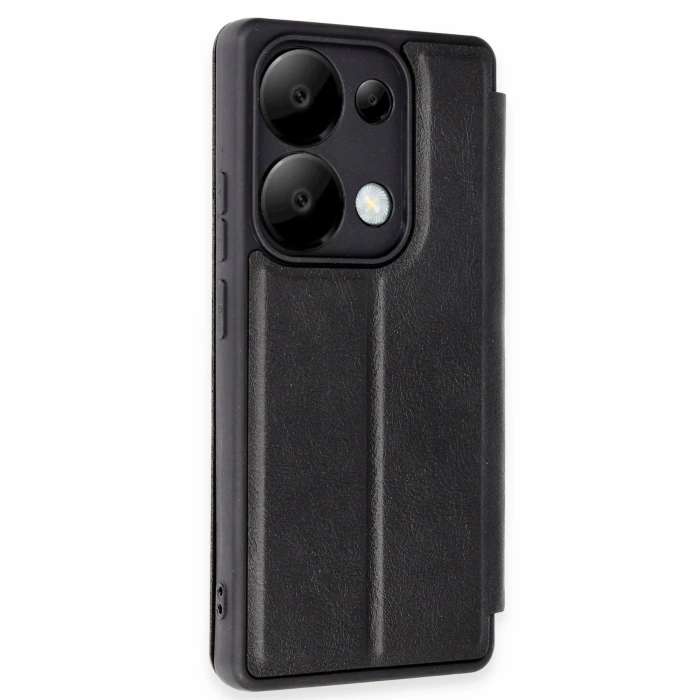 Newface Xiaomi Redmi Note 13 Pro 5G Kılıf Flip Cover - Siyah