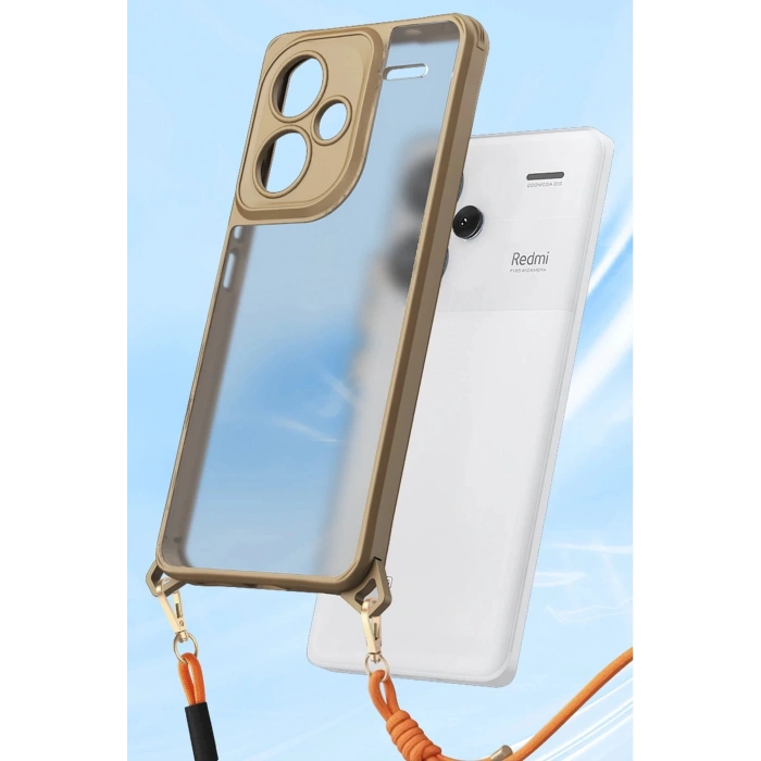 Newface Xiaomi Redmi Note 13 Pro Plus Kılıf Penta Silikon Kılıf - Çöl Titanyum