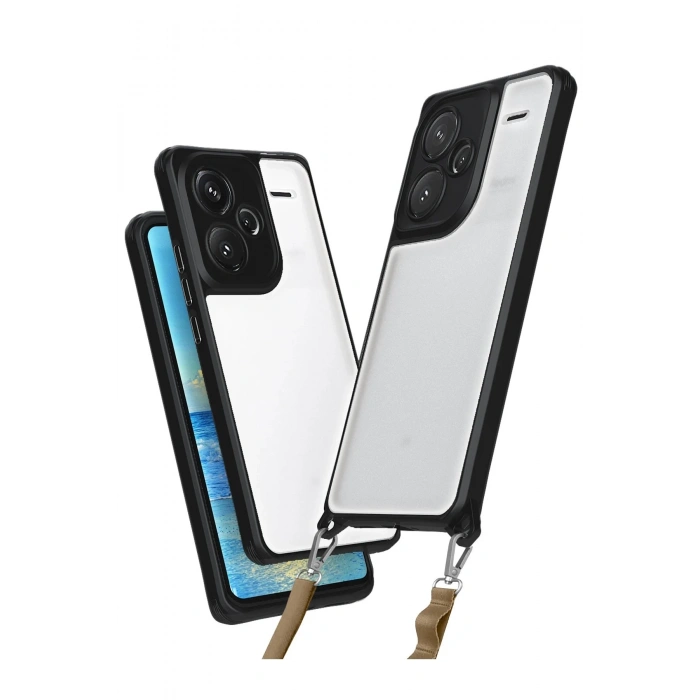 Newface Xiaomi Redmi Note 13 Pro Plus Kılıf Penta Silikon Kılıf - Siyah