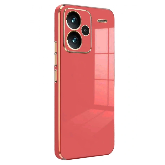 Newface Xiaomi Redmi Note 13 Pro Plus Kılıf Volet Silikon - Kırmızı