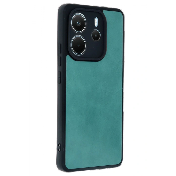 Newface Xiaomi Redmi Note 14 4G Kılıf Aras Deri Kapak - Açık Yeşil