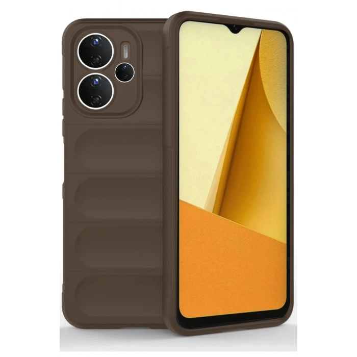 Newface Xiaomi Redmi Note 14 4G Kılıf Optimum Silikon - Kahverengi