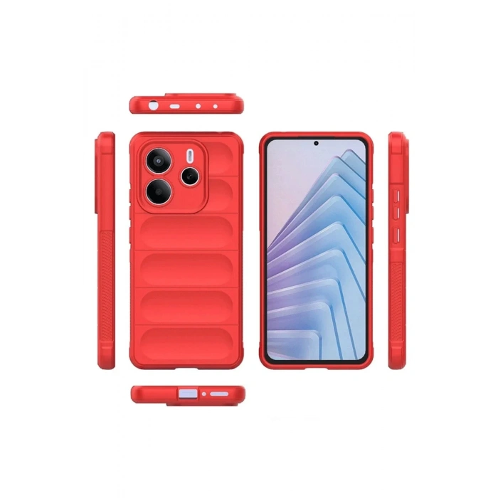 Newface Xiaomi Redmi Note 14 4G Kılıf Optimum Silikon - Kırmızı