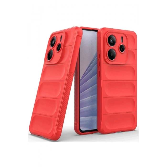 Newface Xiaomi Redmi Note 14 4G Kılıf Optimum Silikon - Kırmızı