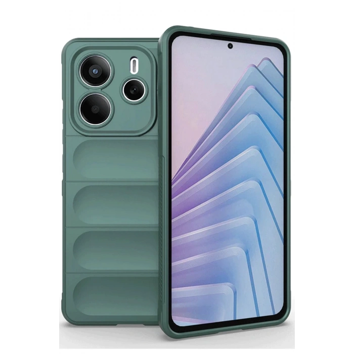 Newface Xiaomi Redmi Note 14 4G Kılıf Optimum Silikon - Koyu Yeşil