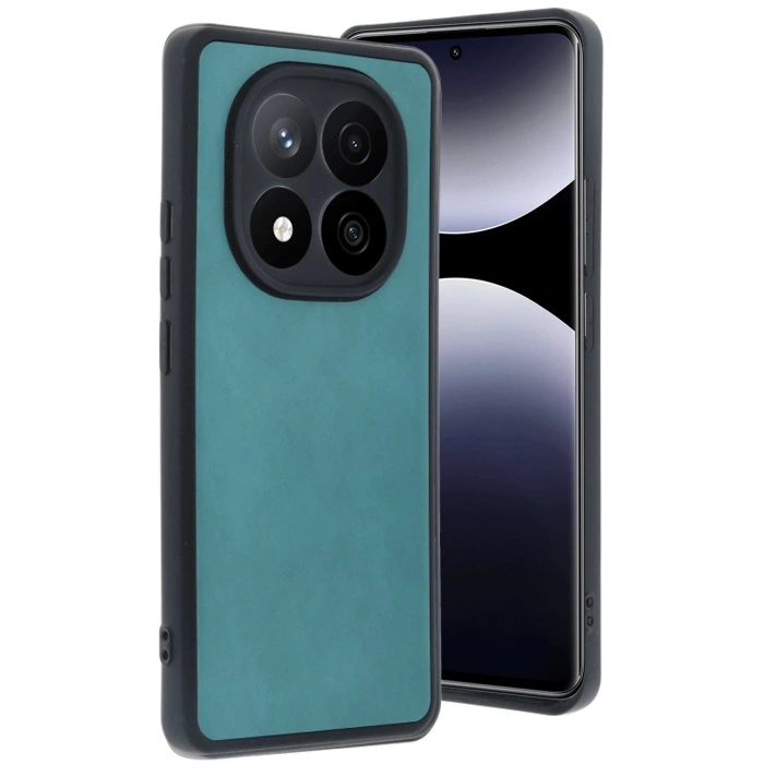 Newface Xiaomi Redmi Note 14 Pro 4G Kılıf Aras Deri Kapak - Açık Yeşil