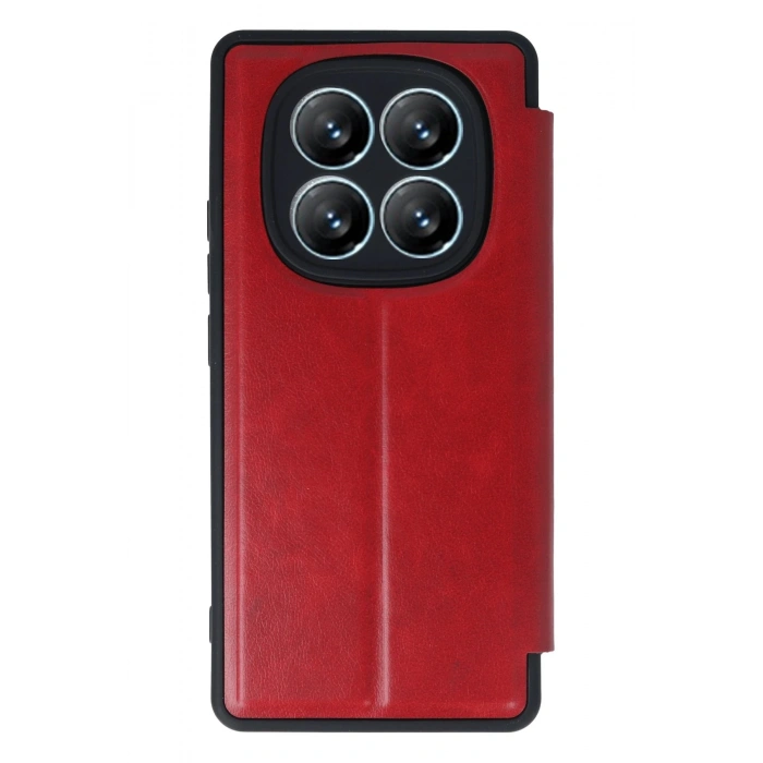 Newface Xiaomi Redmi Note 14 Pro 4G Kılıf Flip Cover - Kırmızı
