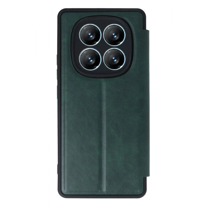 Newface Xiaomi Redmi Note 14 Pro 4G Kılıf Flip Cover - Koyu Yeşil