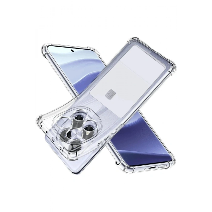 Newface Xiaomi Redmi Note 14 Pro 4G Kılıf Kart Şeffaf Silikon - Şeffaf