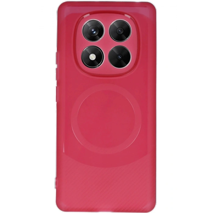 Newface Xiaomi Redmi Note 14 Pro 4G Kılıf Maya Karbon Kapak - Bordo