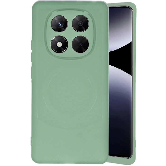 Newface Xiaomi Redmi Note 14 Pro 4G Kılıf Maya Karbon Kapak - Su Yeşili