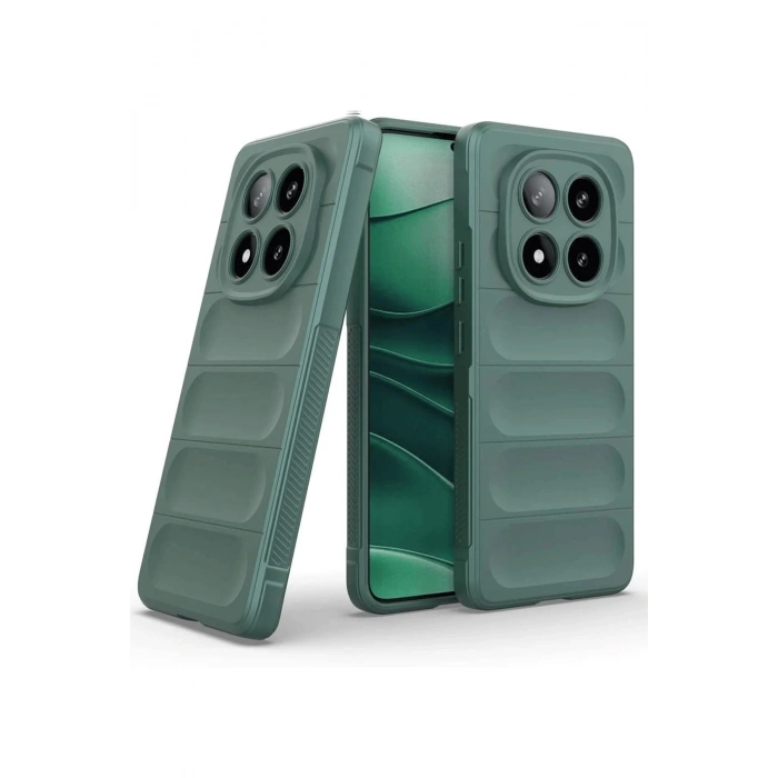 Newface Xiaomi Redmi Note 14 Pro 4G Kılıf Optimum Silikon - Koyu Yeşil