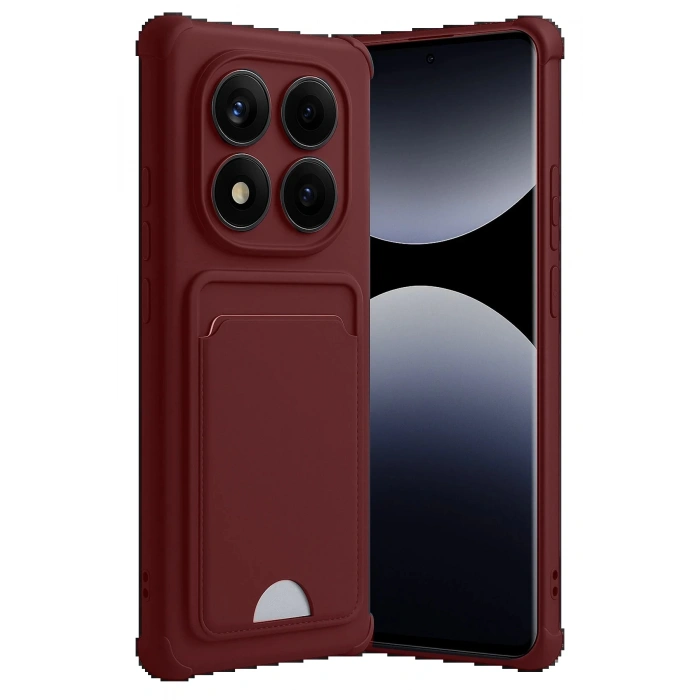 Newface Xiaomi Redmi Note 14 Pro 5G Kelvin Kartvizitli Silikon - Bordo