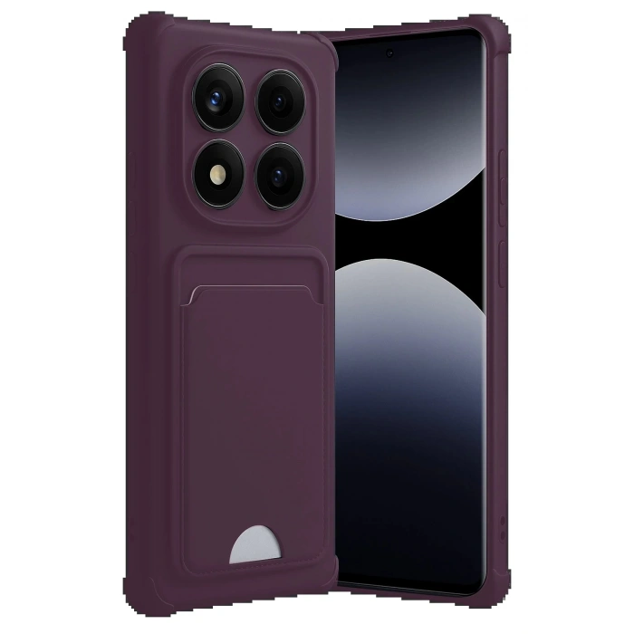 Newface Xiaomi Redmi Note 14 Pro 5G Kelvin Kartvizitli Silikon - Derin Mor