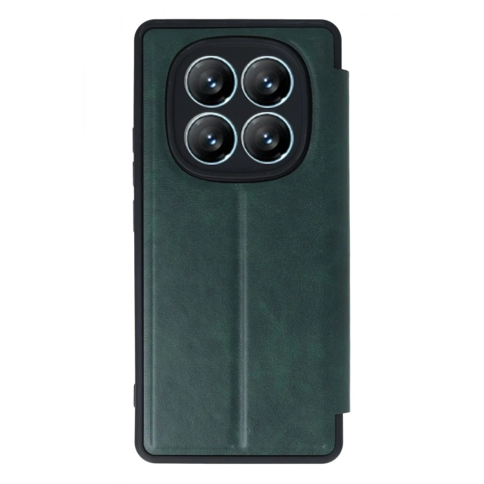 Newface Xiaomi Redmi Note 14 Pro 5G Kılıf Flip Cover - Koyu Yeşil