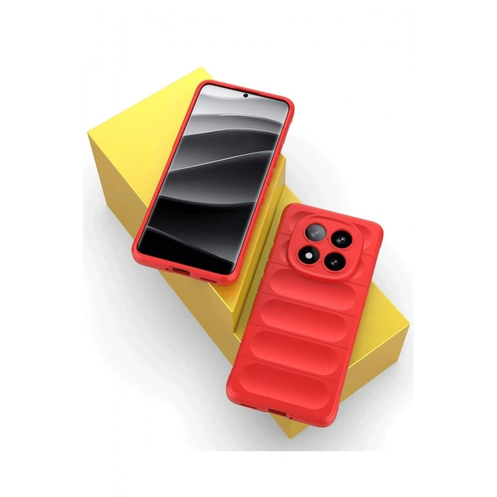 Newface Xiaomi Redmi Note 14 Pro 5G Kılıf Optimum Silikon - Kırmızı