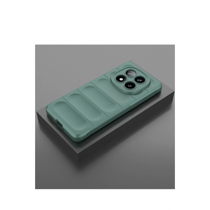 Newface Xiaomi Redmi Note 14 Pro 5G Kılıf Optimum Silikon - Koyu Yeşil
