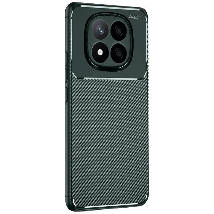 Newface Xiaomi Redmi Note 14 Pro Plus Kılıf Auto Focus Karbon Kapak - Koyu Yeşil