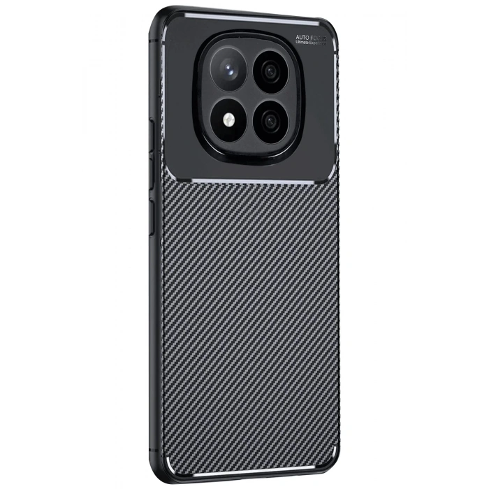 Newface Xiaomi Redmi Note 14 Pro Plus Kılıf Auto Focus Karbon Kapak - Siyah