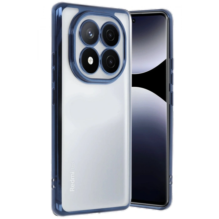 Newface Xiaomi Redmi Note 14 Pro Plus Kılıf Razer Lensli Silikon - Lacivert