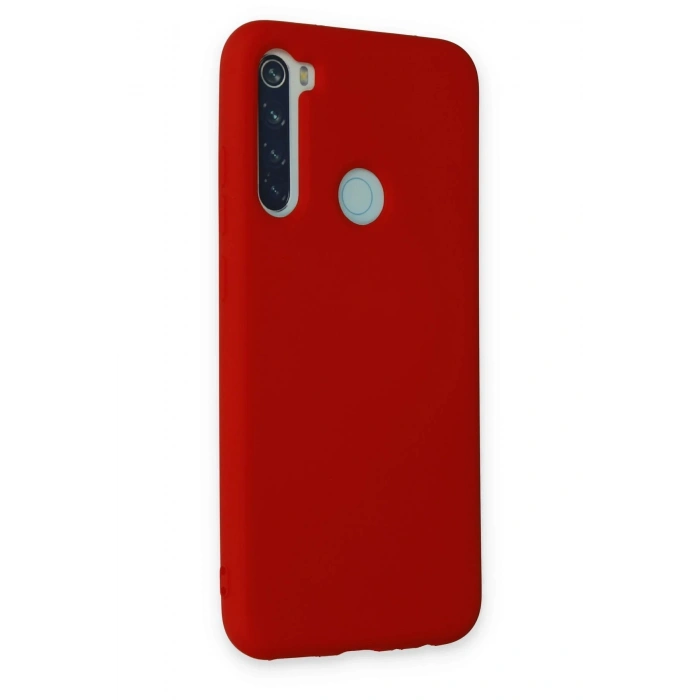 Newface Xiaomi Redmi Note 8 Kılıf Nano içi Kadife Silikon - Kırmızı