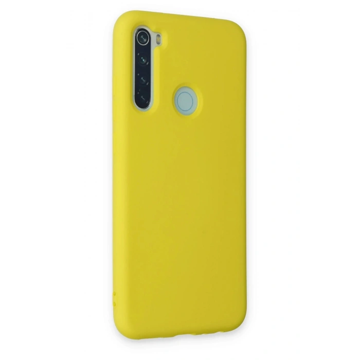 Newface Xiaomi Redmi Note 8 Kılıf Nano içi Kadife Silikon - Sarı