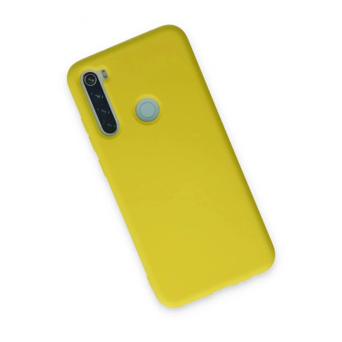 Newface Xiaomi Redmi Note 8 Kılıf Nano içi Kadife Silikon - Sarı