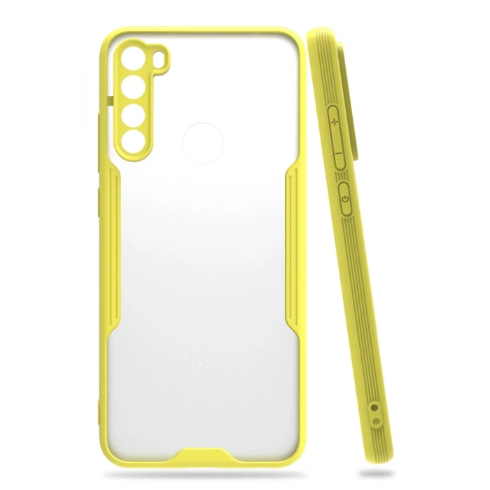 Newface Xiaomi Redmi Note 8 Kılıf Platin Silikon - Sarı