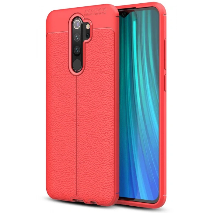 Newface Xiaomi Redmi Note 8 Pro Kılıf Auto Focus Kapak - Kırmızı