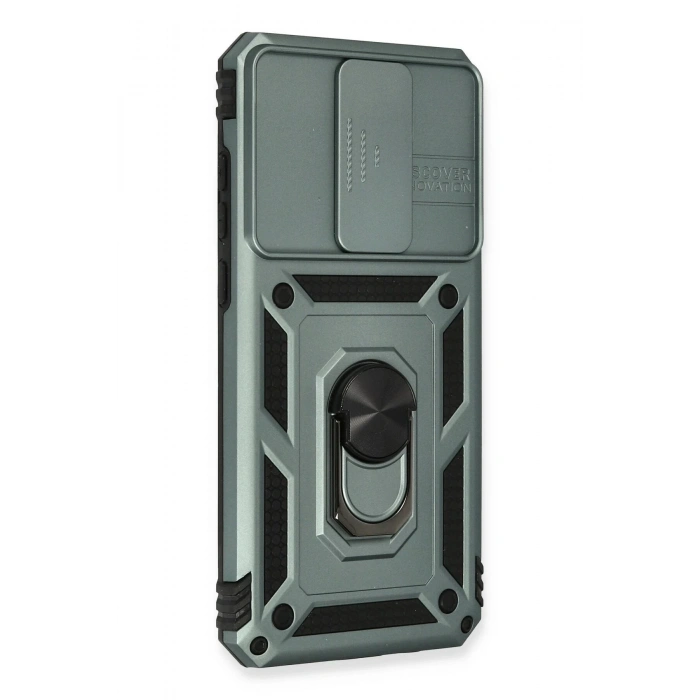 Newface Xiaomi Redmi Note 8 Pro Kılıf Pars Lens Yüzüklü Silikon - Yeşil