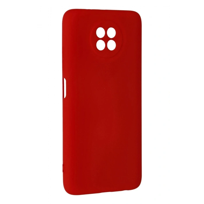 Newface Xiaomi Redmi Note 9 5G Kılıf Nano içi Kadife Silikon - Kırmızı