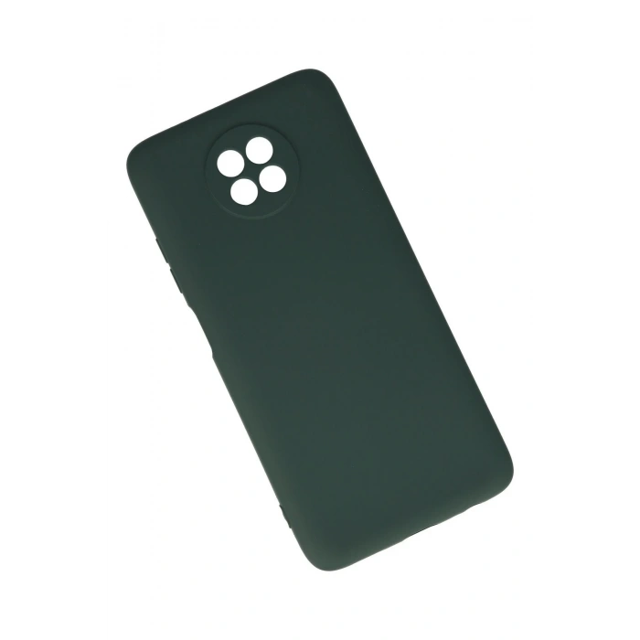 Newface Xiaomi Redmi Note 9 5G Kılıf Nano içi Kadife Silikon - Koyu Yeşil