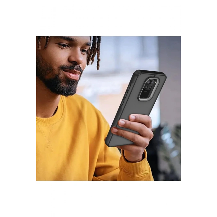 Newface Xiaomi Redmi Note 9 Kılıf Elegant Kapak - Pudra