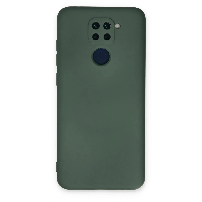 Newface Xiaomi Redmi Note 9 Kılıf Nano içi Kadife Silikon - Koyu Yeşil