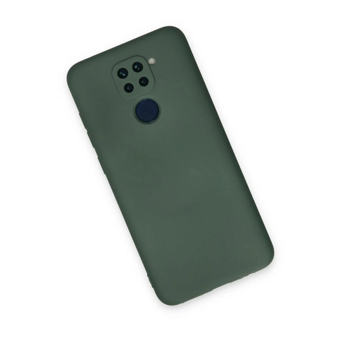 Newface Xiaomi Redmi Note 9 Kılıf Nano içi Kadife Silikon - Koyu Yeşil
