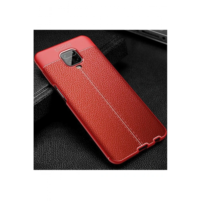 Newface Xiaomi Redmi Note 9 Pro Kılıf Auto Focus Kapak - Kırmızı