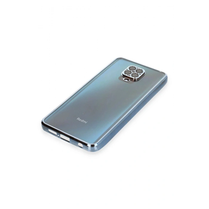 Newface Xiaomi Redmi Note 9 Pro Kılıf Razer Lensli Silikon - Açık Mavi