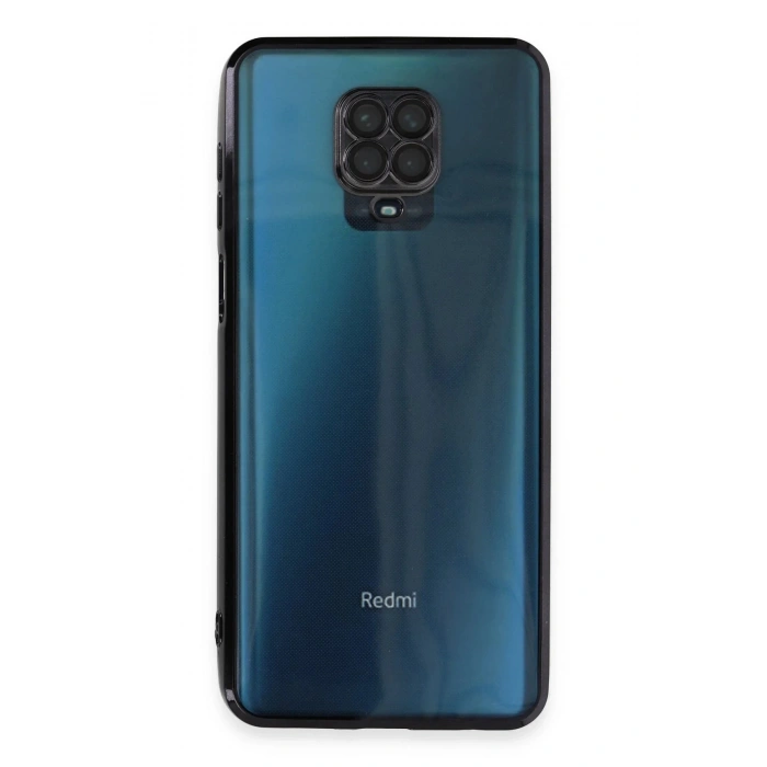 Newface Xiaomi Redmi Note 9 Pro Kılıf Razer Lensli Silikon - Siyah