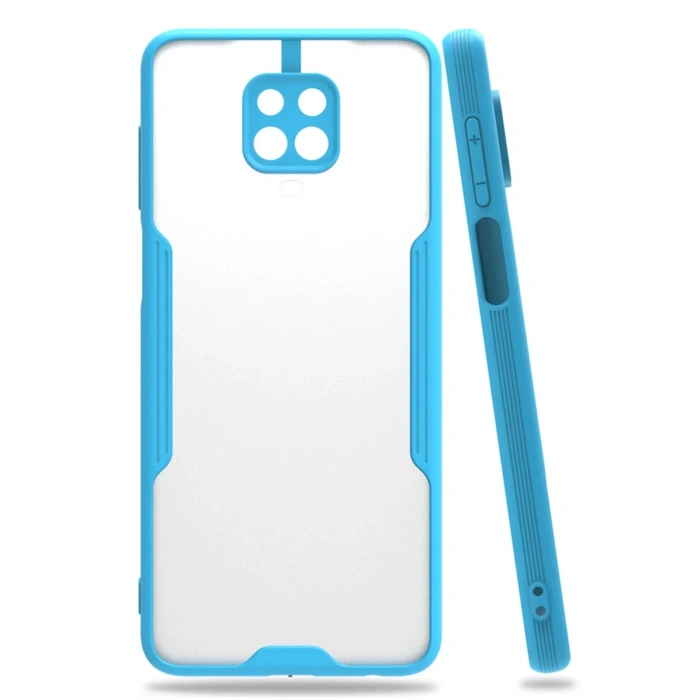 Newface Xiaomi Redmi Note 9S Kılıf Platin Silikon - Mavi