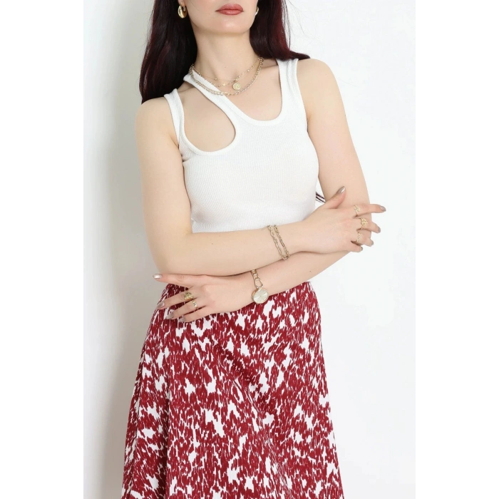 Omuz Dekolteli Kaşkorse Body Ekru - 71067.1748.
