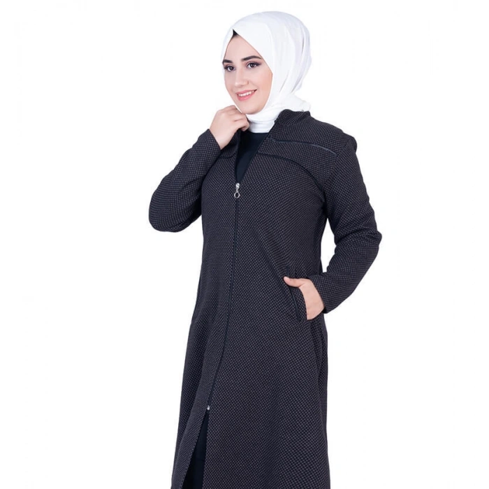 Omuzu Deri Detay Tesettür Kap Kahve