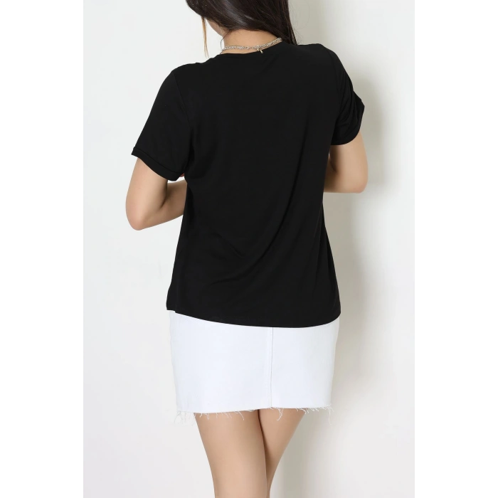 Ön Dantel Detaylı Viskon Bluz Siyah - 89015.1256.