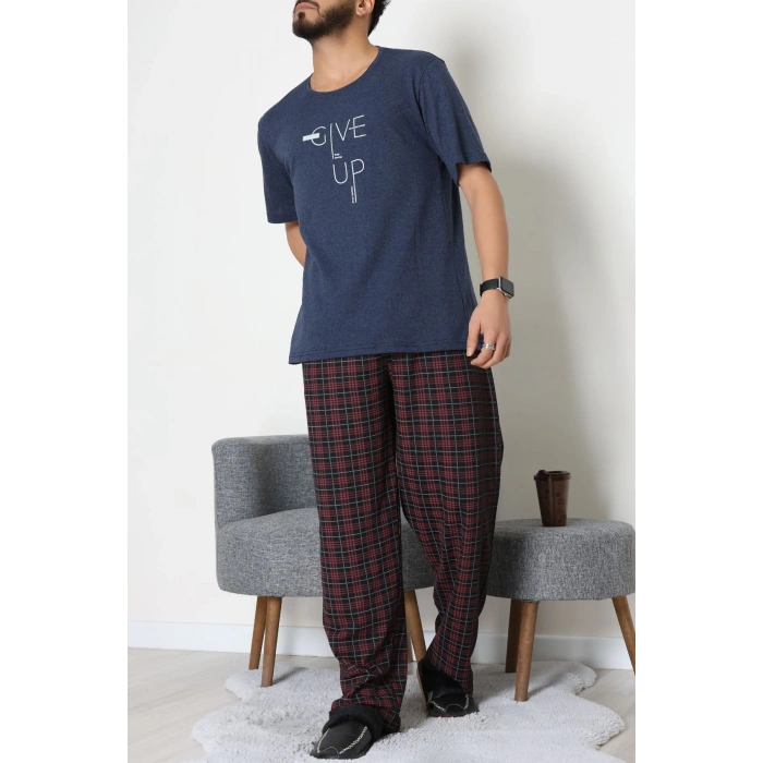 Ön Ve Arka Baskılı Süprem Erkek Pijama Takımı Laciekose - 70862.1961.