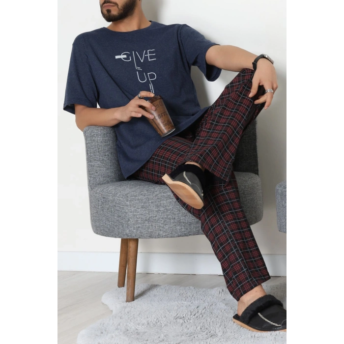 Ön Ve Arka Baskılı Süprem Erkek Pijama Takımı Laciekose - 70862.1961.