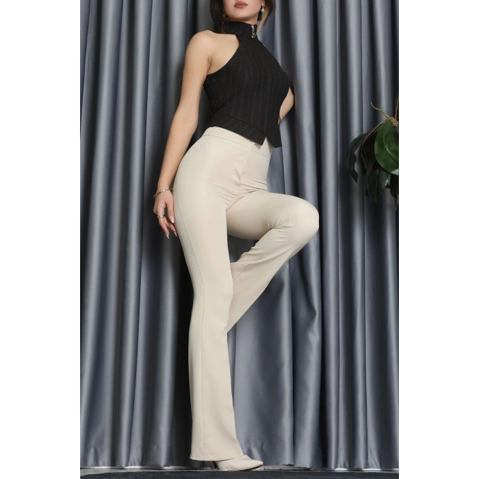 Önden Fermuarlı Yelek Kahve - 120696.444.