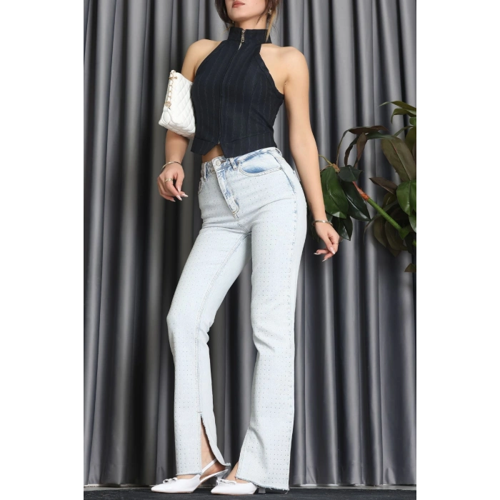 Önden Fermuarlı Yelek Lacivert - 120696.444.