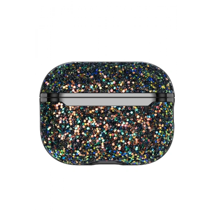 Onegif Airpods 3 (3.nesil) Bright Simli Airpods Kapak - Siyah