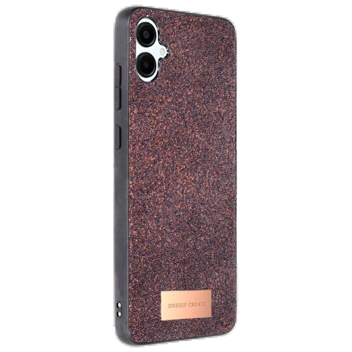 Onegif Samsung Galaxy A06 Bright Simli Kapak - Derin Mor